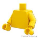 レゴ パーツ ばら売り #973c00 プレーン トルソー - 同色アーム/同色ハンド：イエロー | LEGOの部品