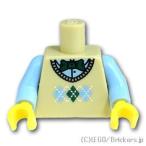 レゴ 体 パーツ ばら売り #973 トルソー - アーガイルのベストと緑の蝶ネクタイ：タン | LEGOの部品 ミニフィギュア ボディ 人形