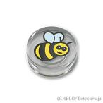  Lego детали продажа поотдельности #98138pb186 раунд плитка 1 x 1 - пчела : trance прозрачный | LEGO. детали 