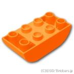 レゴ デュプロ パーツ ばら売り #98224 ブロック 2 x 4 カーブボトム：オレンジ | LEGOの部品