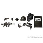 レゴ カスタムパーツ S.W.A.T. アルファ1セット：ブラック | lego 互換 ミニフィギュア 人形 ミリタリー スワット 武器 装備  swat　特殊部隊