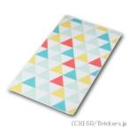 レゴ パーツ ばら売り #duptowel01pb01 デュプロ クロスタオル 3×6 マルチカラートライアングル柄：ホワイト | LEGOの部品