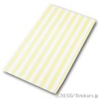 レゴ パーツ ばら売り #duptowel01pb03 デュプロ クロスタオル 3×6 イエローストライプ柄：ホワイト | LEGOの部品