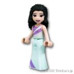 レゴ フレンズ ミニフィグ フレンズ エマ - ラベンダーとライトアクアのドレス  |LEGOの人形