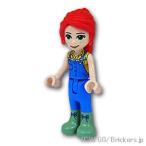 レゴ フレンズ ミニフィグ フレンズ ミア - ブルーのオーバーオール  |LEGOの人形