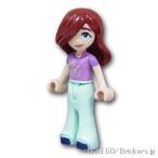 レゴ フレンズ ミニフィグ フレンズ ペイズリー - ギターロゴのシャツとライトアクアのベルボトム |LEGOの人形