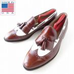  высший класс USA производства John камень &amp;ma-fi-ARISTOCRAFT стеганый кисточка wing ширина .28.5cm Loafer туфли без застежки обувь D143-32-0064