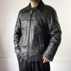ショッピングカーズ DOCKERS ドッカーズ Tバック ラム レザー ジャケット M 黒 リーバイス レザーコート 革ジャン ビンテージ D152-18-0034