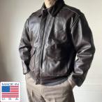 美品 90s USA製 US WINGS A-2 ホースハイド レザー ジャケット 40 L程度 フライトジャケット 馬革 革ジャン アメリカ製 D152-18-0042