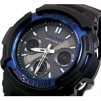 ショッピング2012 CASIO G-SHOCK カシオ Gショック ソーラー電波腕時計 アナデジモデル ブラック×ブルー 海外モデル AWG-M100A-1A