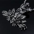Ed Hardy エド・ハーディー メンズアクセサリー ローズ&タイガーモチーフトップ ステンレスネックレス 送料無料 EHP46SS