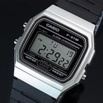 CASIO Standard カシオ スタンダード アラームクロノ メンズ腕時計 軽量・薄型デジタルモデル シルバーケース ラバーベルト 海外モデル F-91WM-7A