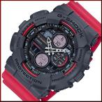Yahoo! Yahoo!ショッピング(ヤフー ショッピング)CASIO G-SHOCK カシオ Gショック アナデジコンビモデル メンズ腕時計 グレー/レッド 海外モデル GA-140-4A