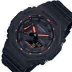 ショッピングg-shock ブラック CASIO G-SHOCK カシオ Gショック カーボンコアガード構造 アナデジモデル メンズ腕時計 ブラック/オレンジ 海外モデル GA-2100-1A4