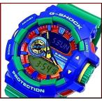 Yahoo! Yahoo!ショッピング(ヤフー ショッピング)CASIO G-SHOCK カシオ Gショック アナデジ メンズ腕時計 Hyper Colors/ハイパーカラーズ ブルー/グリーン 海外モデル GA-400-2A