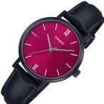 Yahoo! Yahoo!ショッピング(ヤフー ショッピング)CASIO Standard カシオ スタンダード レディース腕時計 レッド文字盤 ブラックレザーベルト海外モデル LTP-VT02BL-4A