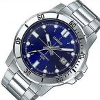 CASIO Standard カシオ スタンダード メンズ腕時計 ネイビー文字盤 メタルベルト海外モデル MTP-VD01D-2E
