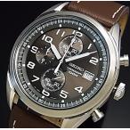 SEIKO セイコー クロノグラフ メンズ腕時計 ブラウンレザーベルト ダークブラウン文字盤 海外モデル SSB275P1