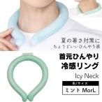 ショッピングクールネックリング クールネックリング 首元ひんやりアイスリング [ミント M・L] アイシーネック 首掛け 首を冷やす 冷感グッズ 夏の暑さ対策 ネッククーラー 全国送料無料