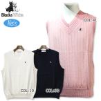 ブラック＆ホワイト Black&white BGS2002KC メンズ ベスト ニット Vネック 薄手 ゴルフウェア スポーツウェア 春夏秋冬