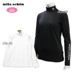 ショッピング冷感 インナー ミラショーン mila schon 7343171207 レディース ハイネック インナー ワンポイント 接触冷感 ゴルフウェア スポーツウェア 春夏