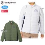 アンパスィ and per se AMF1114G2 メンズ アウター エアロカプセル 中綿 フルジップ ブルゾン ゴルフウェア スポーツウェア 秋冬