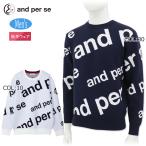 アンパスィ and per se AMF2324B1 メンズ クールネックセーター ソリストヒート 吸湿発熱 手洗い可 ゴルフウェア スポーツウェア 秋冬