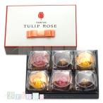 チューリップローズ ショコラクリームローズとチューリップラングドシャ 6個入 TOKYO TULIP ROSE 専用おみやげ袋(ショッパー)付き