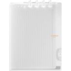 キングジム リングノート コンパックノート 収納約20枚 B5 二つ折り 透明 9955TY-T