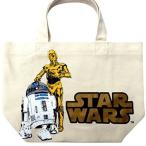 STAR WARS【スター・ウォーズ】マチ付コットンバッグ R2-D2＆C-3PO【クロネコDM便+216円3枚まで配送可】【宅配便+540円】】