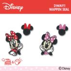 ショッピングミニー ワッペン ミニーマウス ポルカドット 小 セット ディズニー 水玉柄 アイロン シール かわいい 刺繍 キャラクター グッズ プレゼント 服