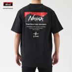 ナンガ NANGA×アングラーズ ビッグジョン ANGLERS BIGJOHN コラボ 半袖Tシャツ AGNA004 ロゴプリント 半袖 Tシャツ ブラック