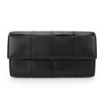 並行輸入 ボッテガヴェネタ 長財布 BOTTEGA VENETA カセット ラージ フラップウォレット 814661 VCQC4 8425ユニセックス ブラック 黒