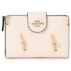 並行輸入 コーチ 2つ折り財布 COACH リップスティック プリント C2885 IMCAHレディース ホワイト 白