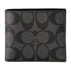 並行輸入 コーチ 2つ折り財布 COACH シグネチャー F66551 QBMI5メンズ グレー