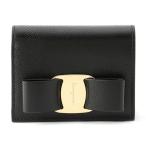 並行輸入 フェラガモ 2つ折り財布 FERRAGAMO ヴァラ・リボン 22D515 725300 NEROレディース ブラック 黒