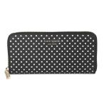 並行輸入 ケイトスペード 長財布(ラウンドファスナー) kate spade スペンサー メタリックドット K4546 001レディース ブラック 黒