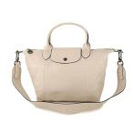 並行輸入 ロンシャン ハンドバッグ ライトベージュ系 ル・プリアージュ キュイール TOP-HANDLE Sサイズ LONGCHAMP 1512 757 337 爆買