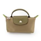 ショッピングロンシャン 並行輸入 ロンシャン ポーチ ル プリアージュ グリーン  ハンドル付きポーチ 34175 919 M04