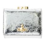 並行輸入 ヴィヴィアン ウエストウッド 3つ折り財布 Vivienne Westwood メタリック クリーシー レザー 5115002MW L00A7 Q401ユニセックス シルバー 銀