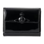 並行輸入 ヴィヴィアン ウエストウッド 3つ折り財布 Vivienne Westwood パテントレザー 5115002VW L001O N404ユニセックス ブラック 黒