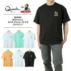QUASH Tシャツ メンズ おしゃれ ブランド 半袖 プリントT ワンポイント イラスト ロゴ ゆったり オーバーサイズ サガラ刺繍 モジャッシュ おじさん Q2410221T