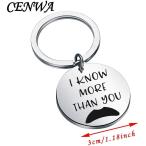 CENWA Funny Ron Swanson Quote I Know More than You Keychain Funny Gift