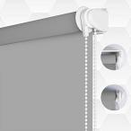 SMONTER ロールスクリーン ロールカーテン 遮光1級 断熱 UVカット 防音 プライバシー保護 簡単取付け （76cm×200cm-グ