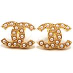 CHANEL シャネル ピアス パール調 ゴールド金具 A64766