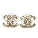 CHANEL シャネル ピアス ラインストーン ゴールド金具 A88429