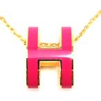 HERMES エルメス ポップHネックレス ゴールドプレーテッド ROSE EXTREME ゴールド金具 H147991