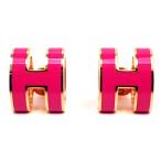 HERMES エルメス ポップHピアス ゴールドプレーテッド ROSE EXTREME ゴールド金具 H608001