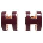 HERMES エルメス ポップHピアス ピンクゴールドプレーテッド ROUGE BRIQUE ピンクゴールド金具 H608001