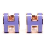 HERMES エルメス ミニポップHピアス ピンクゴールドプレーテッド LILAS ピンクゴールド金具 H608002